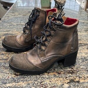 Bed Stu Distressed Brown Lace Up Boots